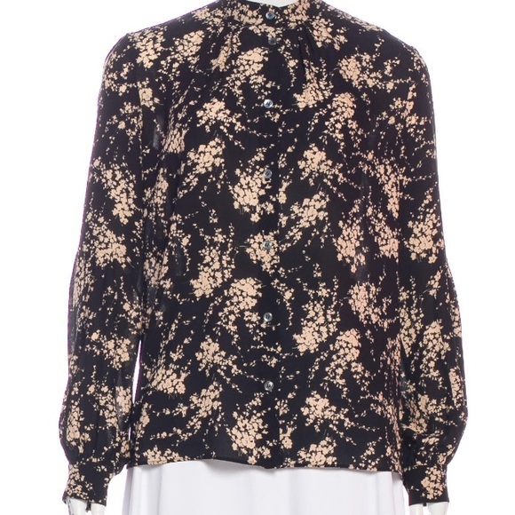 Michael Kors Silk Floral Print Blouse - Picture 1 of 3